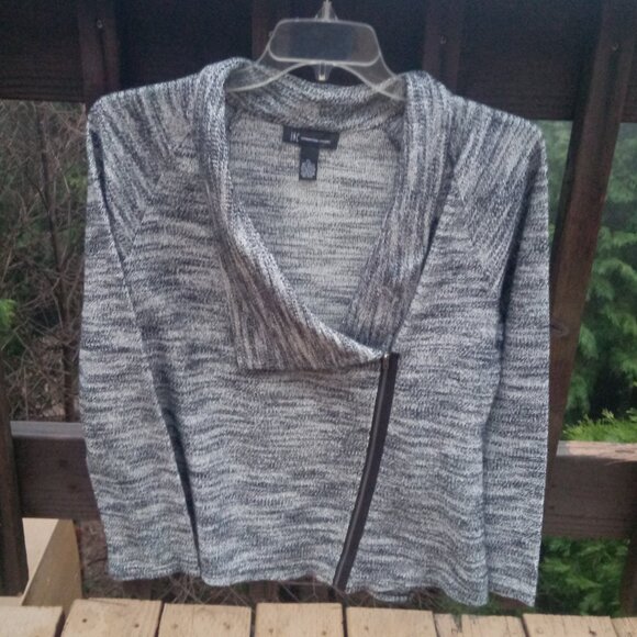 INC International Concepts shimmery zippered sweater sz XL - Picture 4 of 12